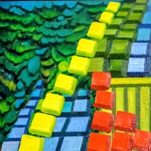 Red and yellow square